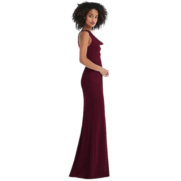 AFTER SIX 6849 Maxi Dress Wedding Party Prom Sz 6 8 10 Cabernet NWT - Picture 3 of 4